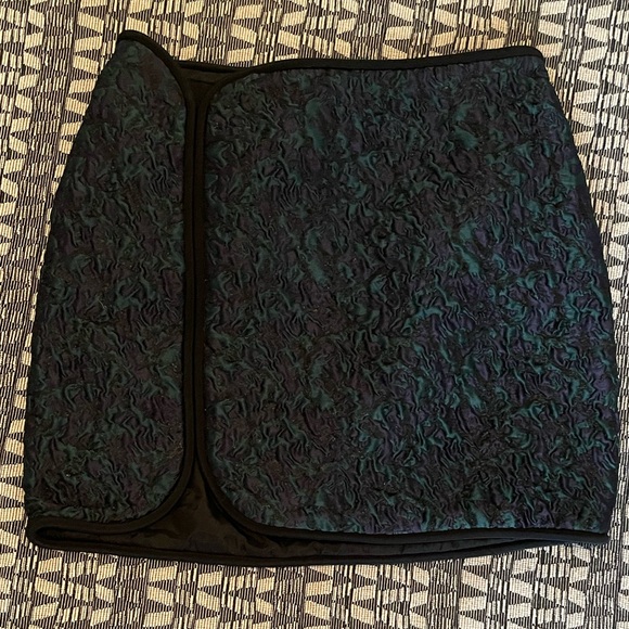 3•1 Phillip Lim Mini Skirt Navy Green Sparkle - Picture 7 of 8